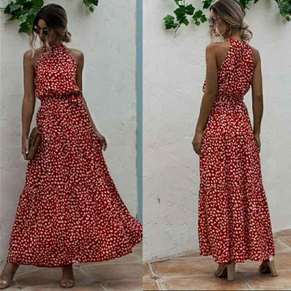 MAXI HALTER LIKE DRESS - Picture 2 of 3